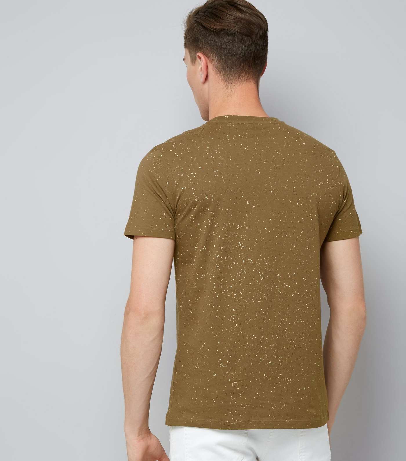 Khaki Spray Wash T-Shirt Image 3