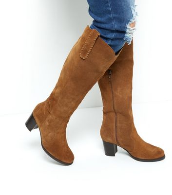 tan wide fit boots