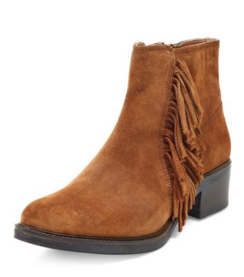womens wide fit tan ankle boots