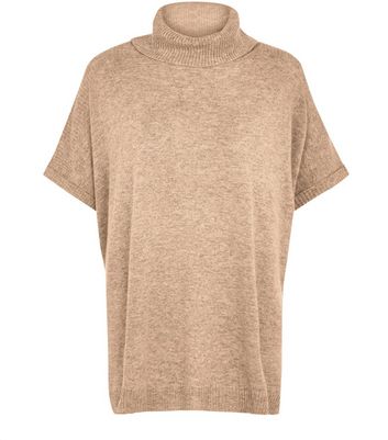roll neck short sleeve jumper