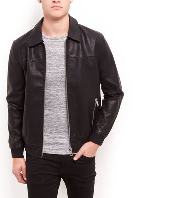 new look leather jacket mens