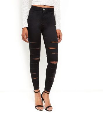 black ripped jeans womens new look