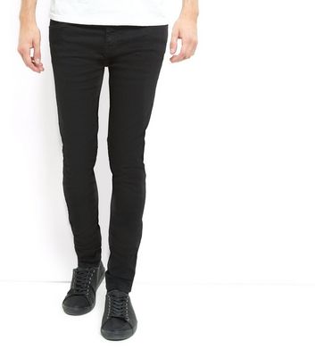 mens super skinny jeans black