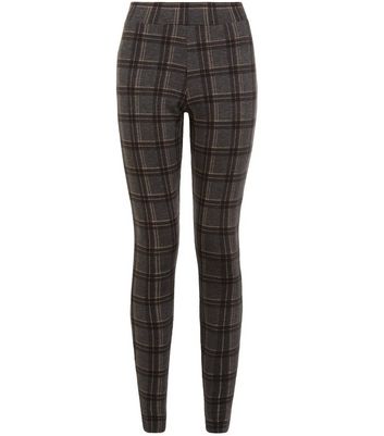 Black Check Leggings | New Look