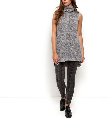 Black Check Leggings | New Look