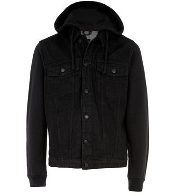 black jean hoodie jacket