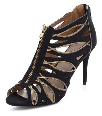 wide fit caged heels