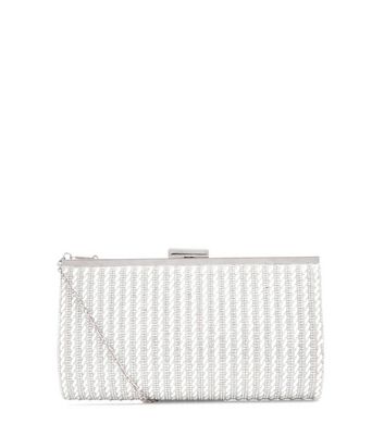 new look clutch bags silver