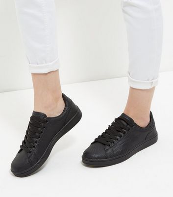 black snakeskin trainers