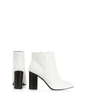 wide fit white boots