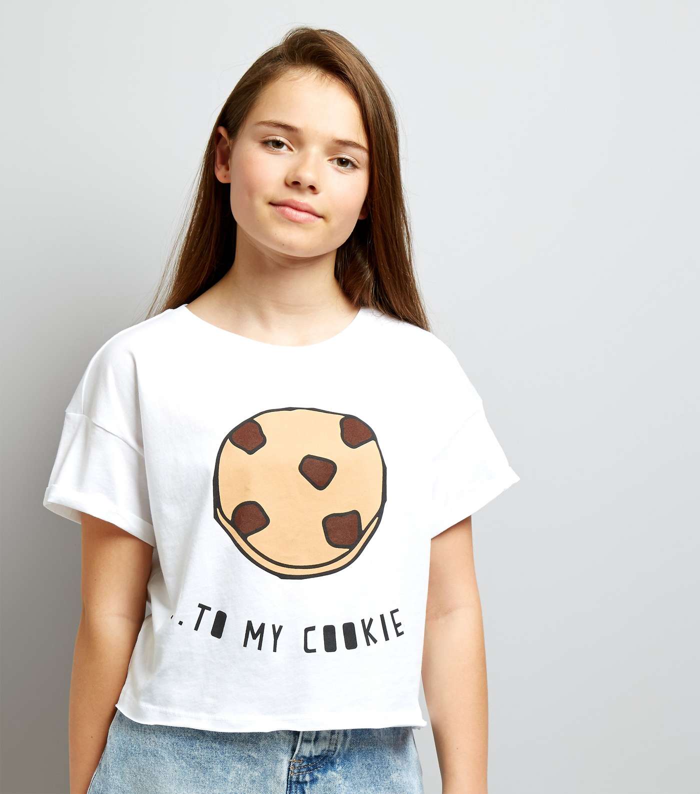 Girls White To My Cookie T-Shirt