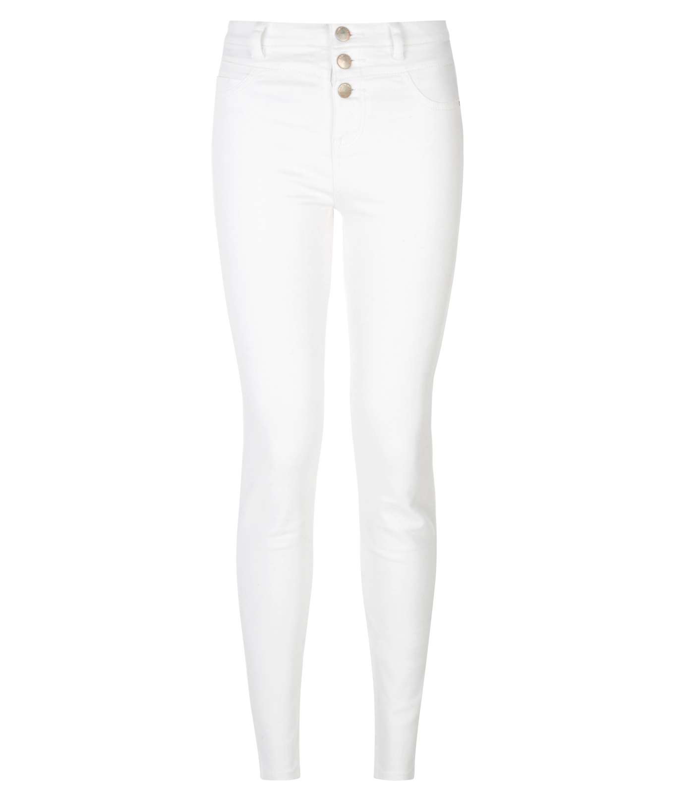 White High Waist Super Skinny Jeans 