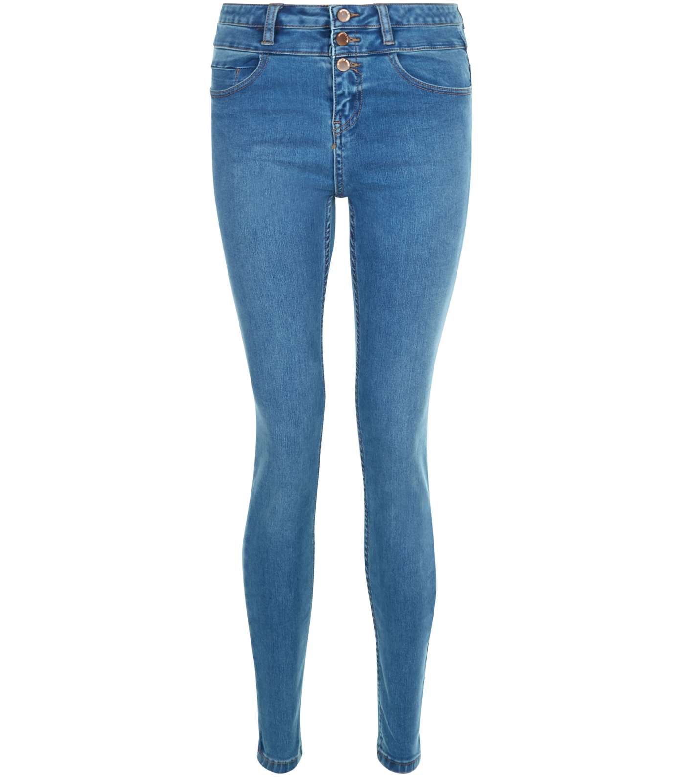 Blue High Waist Super Skinny Jeans 