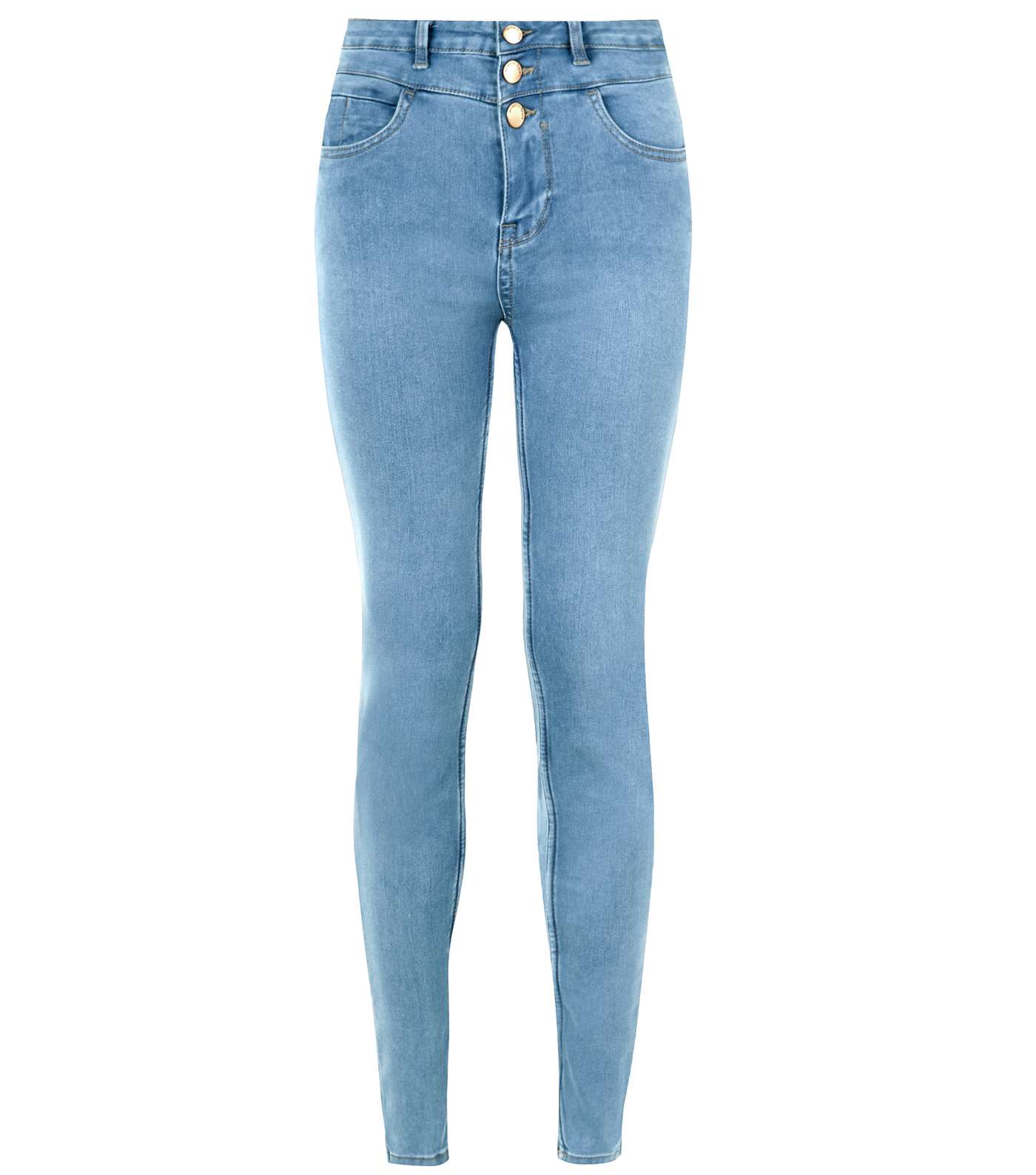 Pale Blue High Waist Super Skinny Jeans 