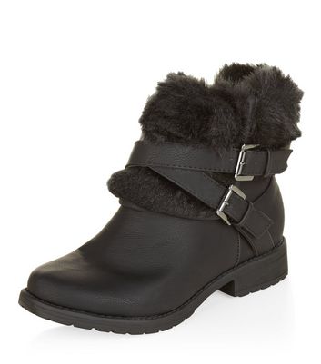 new look fur boots