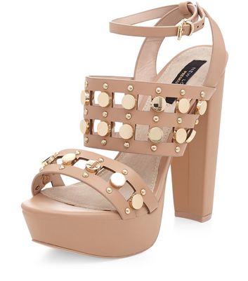 nude stud shoes