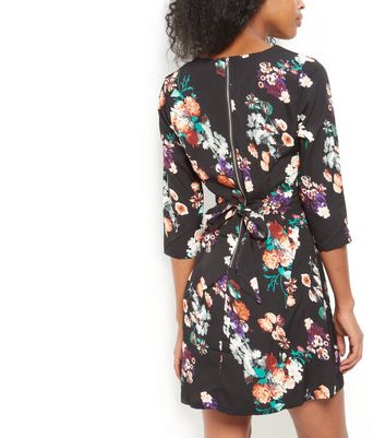 mela black floral dress