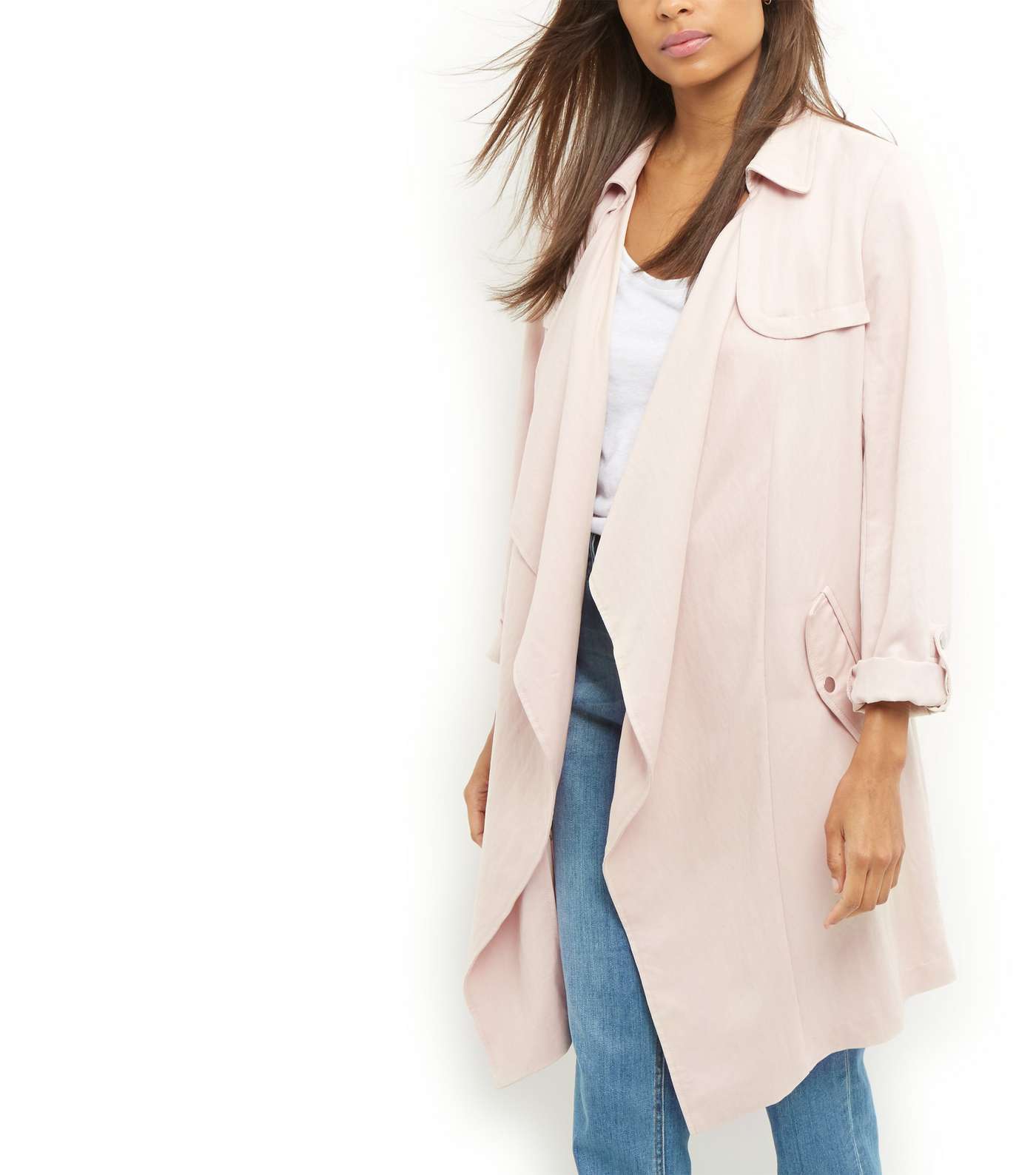 Shell Pink Waterfall Duster Coat  Image 2