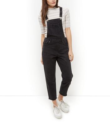 new look black dungarees
