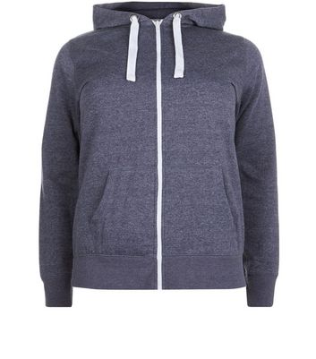 plus size zip front hoodie