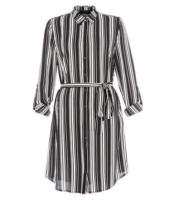 new look striped shirt dress