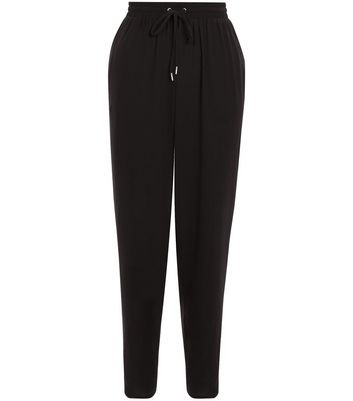 Black crepe joggers Clearance