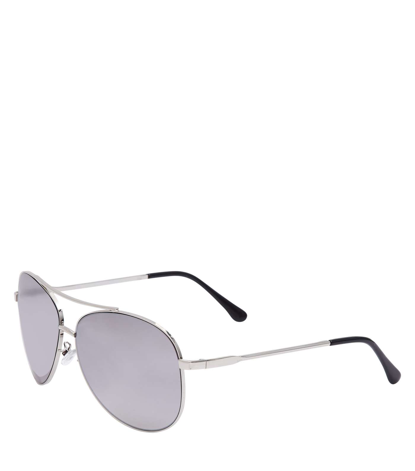 Silver Mirrored Pilot Sunglasses Image 2