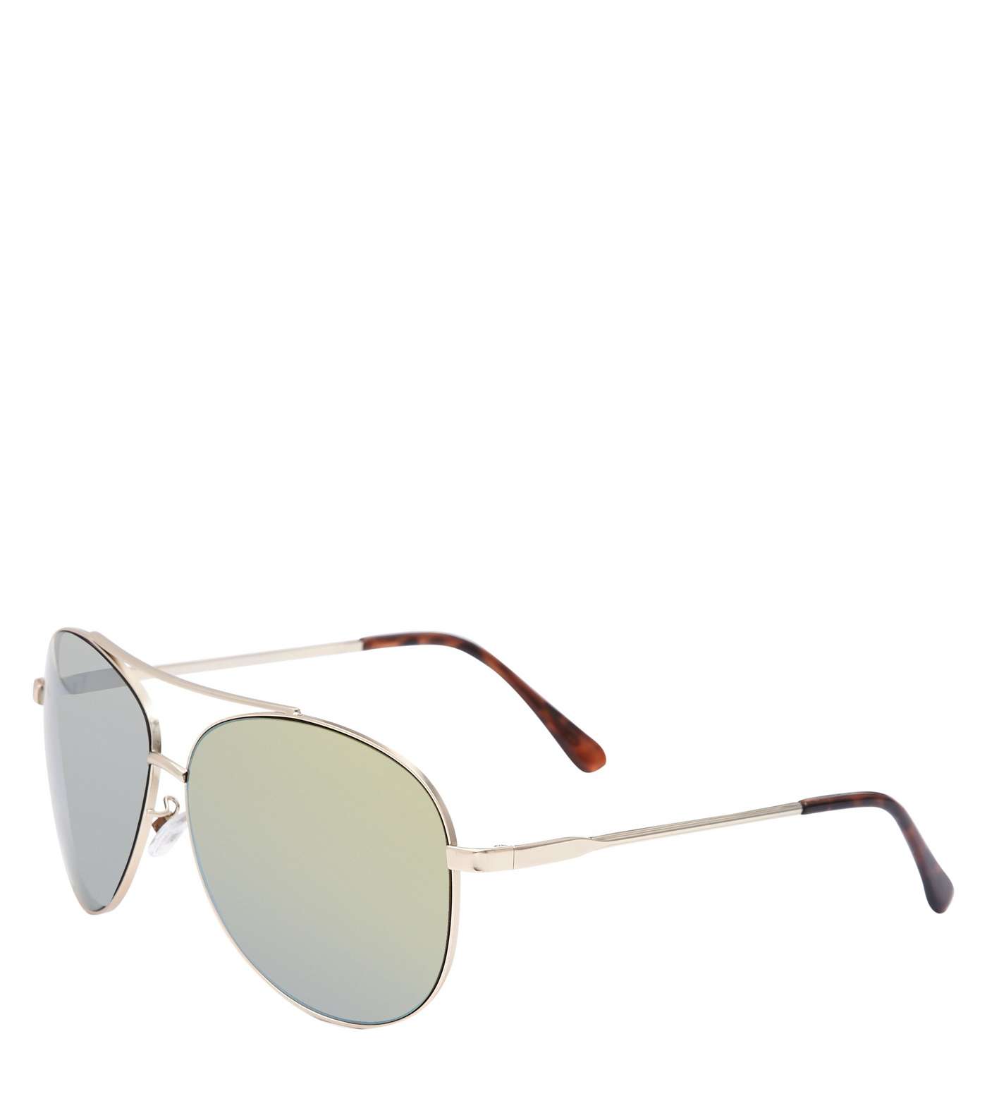Gold Mirrored Pilot Sunglasses Image 2