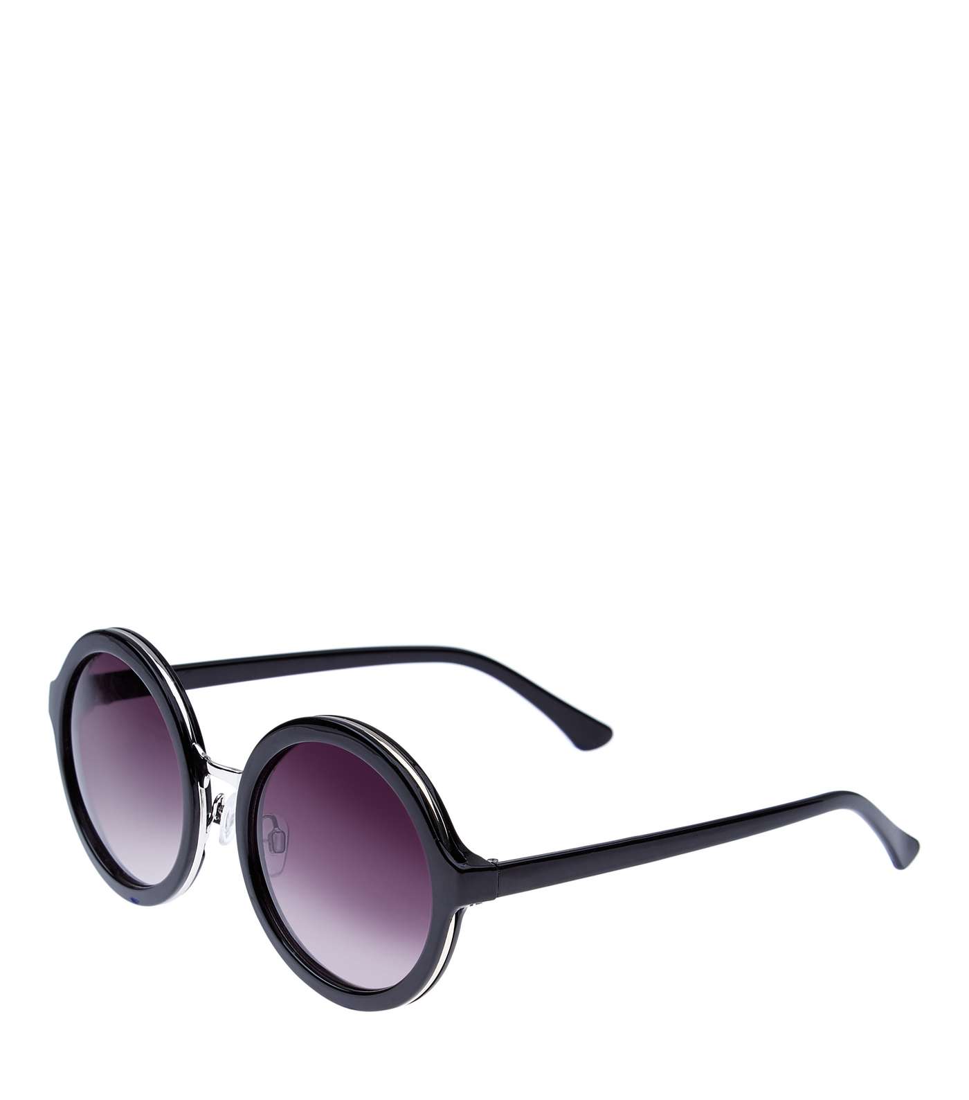 Black Round Sunglasses  Image 2