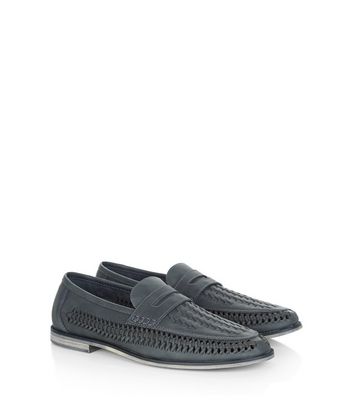 Dark Grey Woven Loafers | New Look