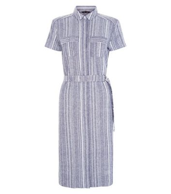 new look striped shirt dress