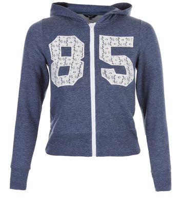 girls navy hoodie
