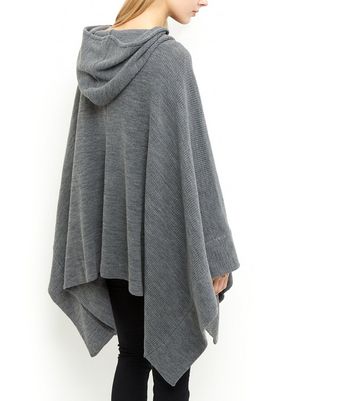 grey hooded poncho