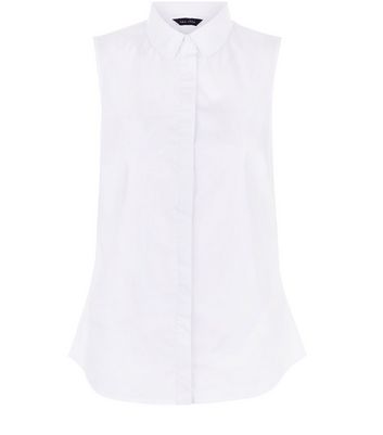 long white sleeveless shirt