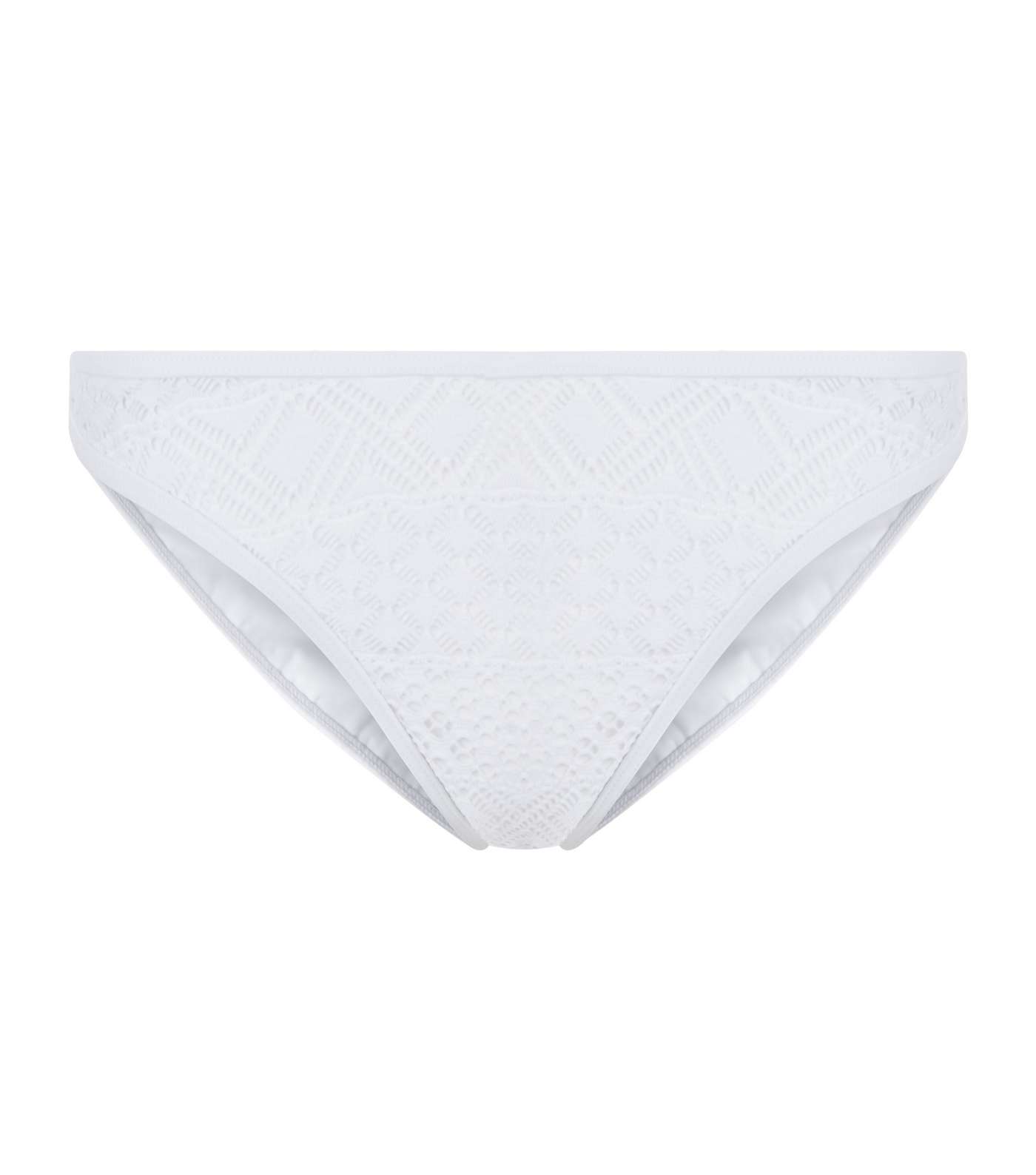 White Crochet Bikini Bottoms