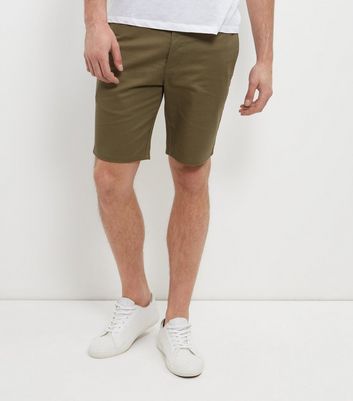 khaki tailored shorts