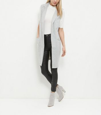 sleeveless jacket grey