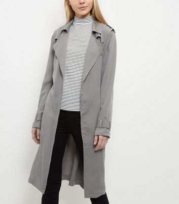 gray trench coat