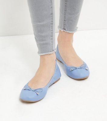 blue ballet pumps