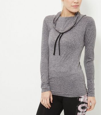 cowl neck sports jumper