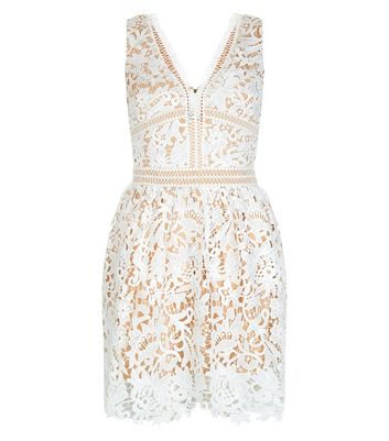 new look lace skater dress