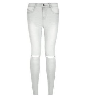 light grey ripped skinny jeans