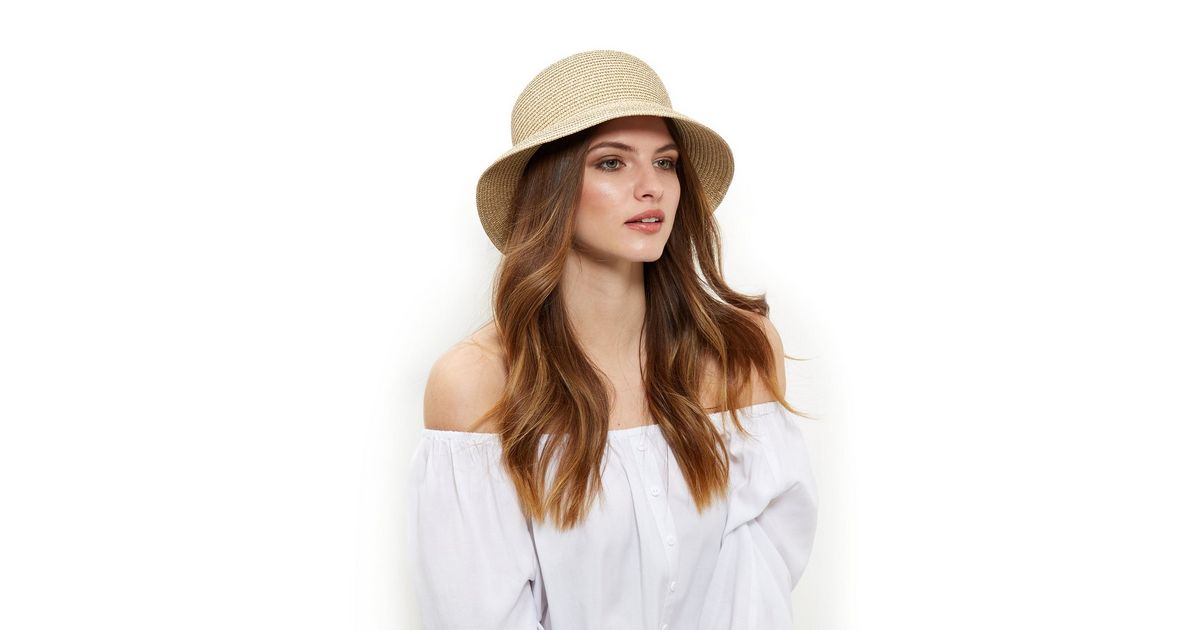 Stone Straw Bucket Hat New Look
