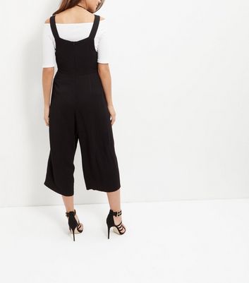 black pinafore jumpsuit