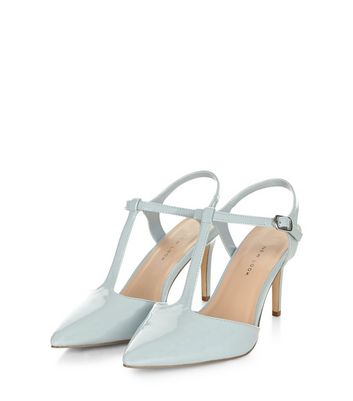 pale blue wide fit shoes