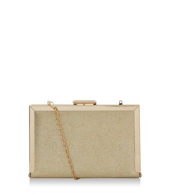 gold clutch bag new look