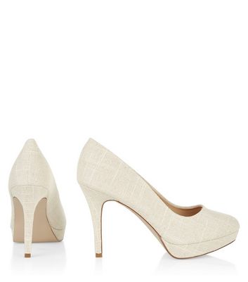 cream wide fit shoes