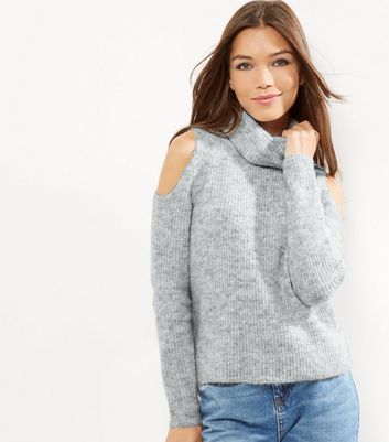 Roll neck best sale cold shoulder jumper