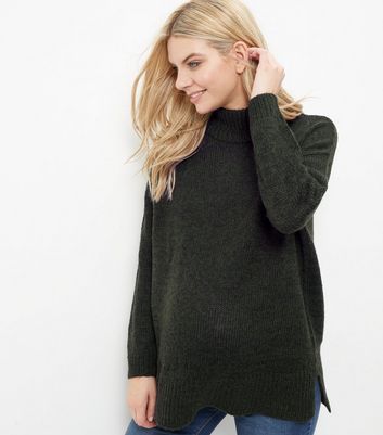 maternity polo neck jumper