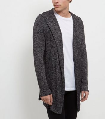 hooded waterfall cardigan